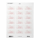Simple Loopy Liebe Heart Wedding Address Labels Adressaufkleber (Vorne)