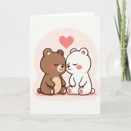 Simple Love Bears Card Karte (Vorderseite)