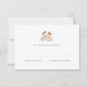 Simple Love Birds Daisy RSVP-Karte RSVP Karte (Vorderseite)