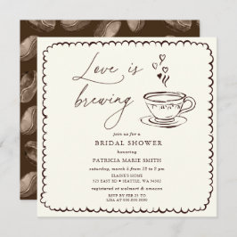 Simple Love is Brewing Coffee Bridal Shower Einladung