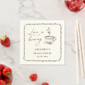 Simple Love is Brewing Coffee Bridal Shower Serviette (Beispiel)