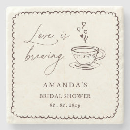 Simple Love is Brewing Coffee Bridal Shower Steinuntersetzer