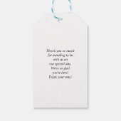 Simple Lovely Heart Script Wedding Danke Geschenkanhänger (Rückseite)