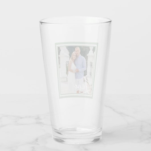 Simple Lovely Valentine's Couple Beer Glass Glas (Rückseite)