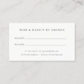 Simple Lunar Celestial Moon Phase Refer A Freund Visitenkarte (Rückseite)