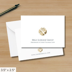 Simple Luxe Business Logo Mitteilungskarte