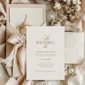 Simple Luxe Ivory and Taupe | Neutral Wedding Einladung
