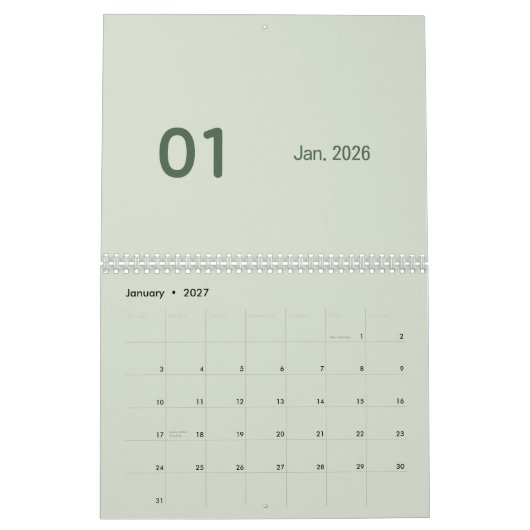 Simple Luxury calendar Kalender (Jan 2027)