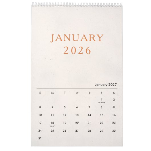 Simple Luxury Design Calendar Kalender (Jan 2027)
