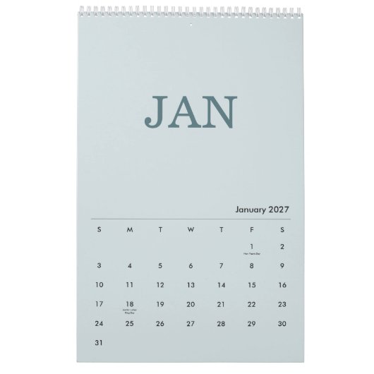 Simple Luxury Design Calendar Kalender (Jan 2027)