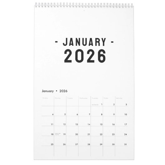 Simple Luxury Design Calendar Kalender (Jan 2026)