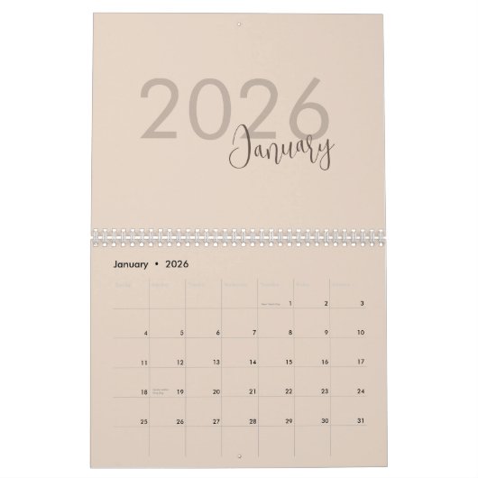 Simple Luxury Design Calendar Kalender (Jan 2026)