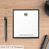 Simple Luxury Monogram Notizblock