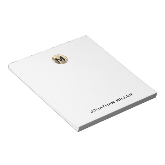 Simple Luxury Monogram Notizblock (angewinkelt)