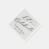 Simple Luxury Script Schriftart Let's Celebrate Gr Serviette (Ecke)