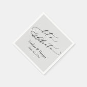 Simple Luxury Script Schriftart Let's Celebrate Gr Serviette (Ecke)