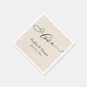 Simple Luxury Script Schriftart Liebe Typografie C Serviette (Ecke)