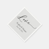 Simple Luxury Script Schriftart Liebe Typografie G Serviette (Ecke)