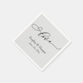 Simple Luxury Script Schriftart Liebe Typografie G Serviette (Ecke)