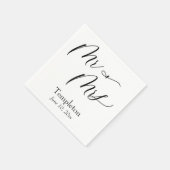 Simple Luxury Script Schriftart Mr. & Mrs. Serviette (Ecke)