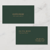 Simple Luxus Beruflich MinimalistVisitenkarte Visitenkarte (Vorne/Hinten)