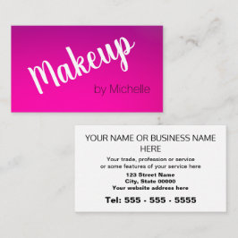 Simple Magenta Lila Shades Makeup Artist Visitenkarte