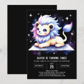 Simple Magic Lion Birthday Einladung (Vorne/Hinten)