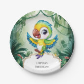Simple Magic Parrot Birthday Pappteller (Vorderseite)