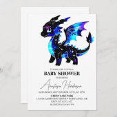 Simple Magical Dragon Boy Baby Shooter Einladung (Vorne/Hinten)