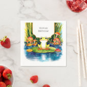 Simple Magical Frog Birthday Serviette (Beispiel)