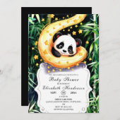Simple Magical Little Panda Baby Dusche Einladung (Vorne/Hinten)