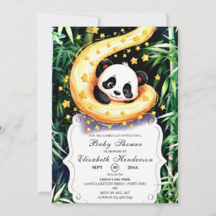 Simple Magical Little Panda Baby Dusche Einladung