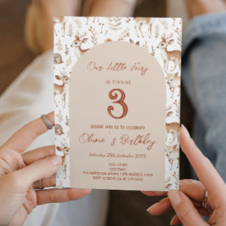 Simple Mairy Tale Kindergeburtstag Party Einladung