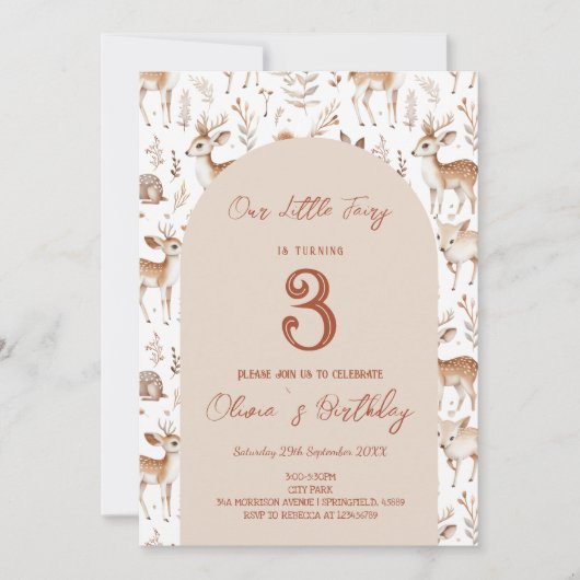 Simple Mairy Tale Kindergeburtstag Party Einladung (Vorderseite)