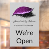 Simple Makeup Beauty Eyelash Glitzer Wir sind offe Fensteraufkleber (Blatt 2)