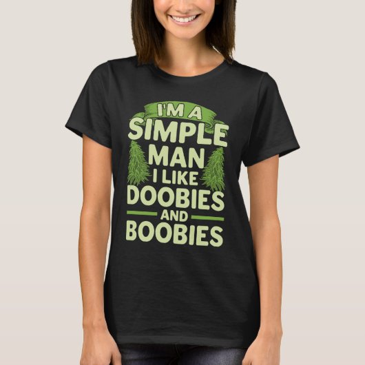 Simple Man Sarcastic Spaß Graphic Plus Size T-Shirt (Vorderseite)