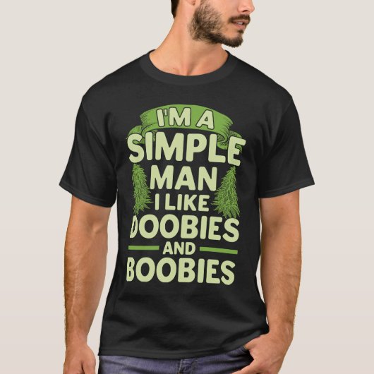 Simple Man Sarcastic Spaß Graphic Plus Size T-Shirt (Vorderseite)