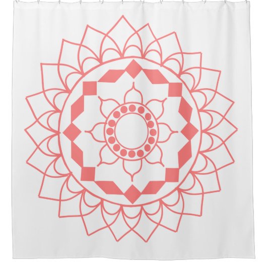 Simple Mandala Duschvorhang (Vorderseite)