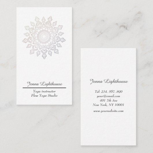 Simple Mandala Visitenkarte (Vorne/Hinten)