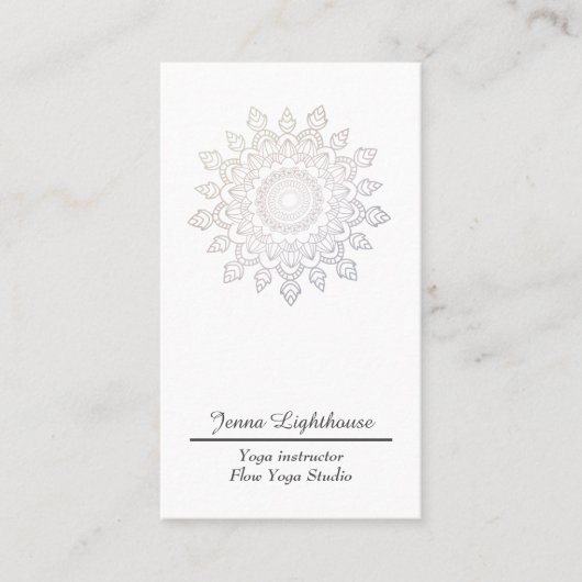 Simple Mandala Visitenkarte (Vorderseite)