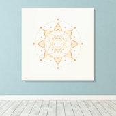Simple Mandala Wall Art | Minimalist S Geomet Leinwanddruck (Insitu (Holzboden))