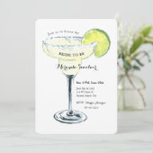 Simple Margarita Bachelorette Party Einladung (Stehend Vorderseite)