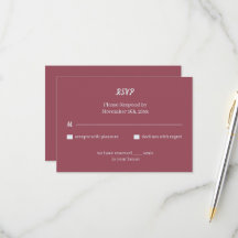 Simple Maroon Custom Wedding