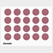 Simple Maroon Personalisiert Wedding Runder Aufkleber (Blatt)