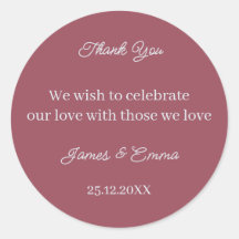 Simple Maroon Personalisiert Wedding