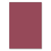 Simple Maroon Personalisiert Wedding Tischnummer (Rückseite)