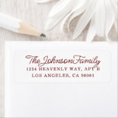 Simple Maroon Red Rücksendeadresse (Insitu)