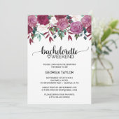 Simple Marsala und Burgund Bachelorette Weekend Einladung (Stehend Vorderseite)
