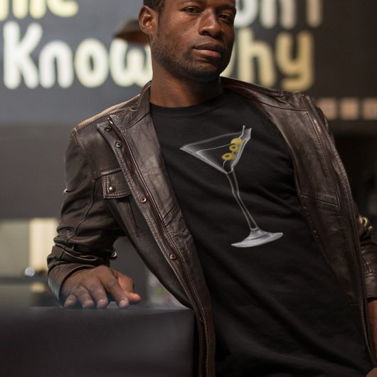 Simple Martini Glass Cocktail T-Shirt