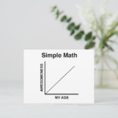Simple Math Postkarte (Stehend Vorderseite)
